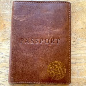 J. Crew brown passport holder✈️